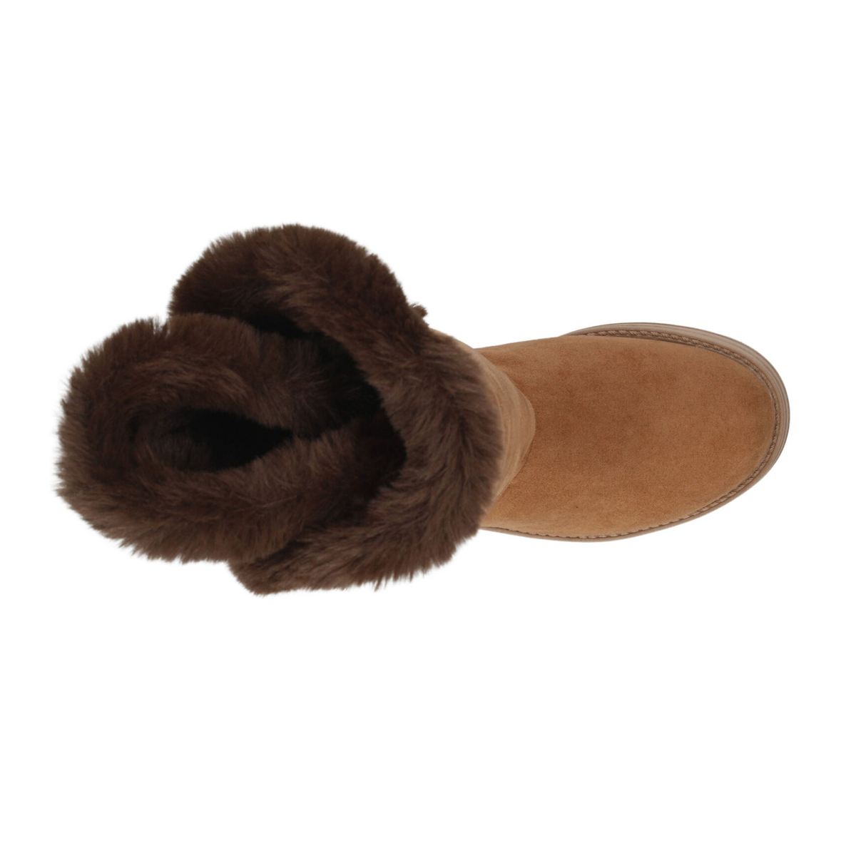 Bota Rojo Cereza Dama Café Invierno Larga Peluche Casual Mujer, foto 8 de 10