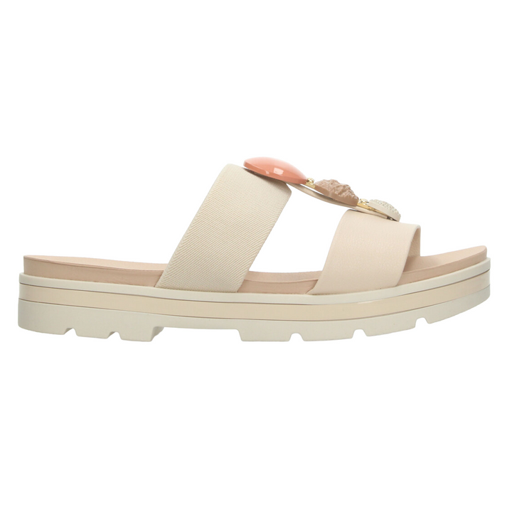 Sandalias Modare Dama Crema Casual Para Mujer