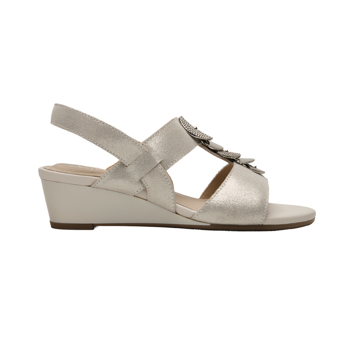 Sandalias Flexi Dama Dorado Casual Para Mujer