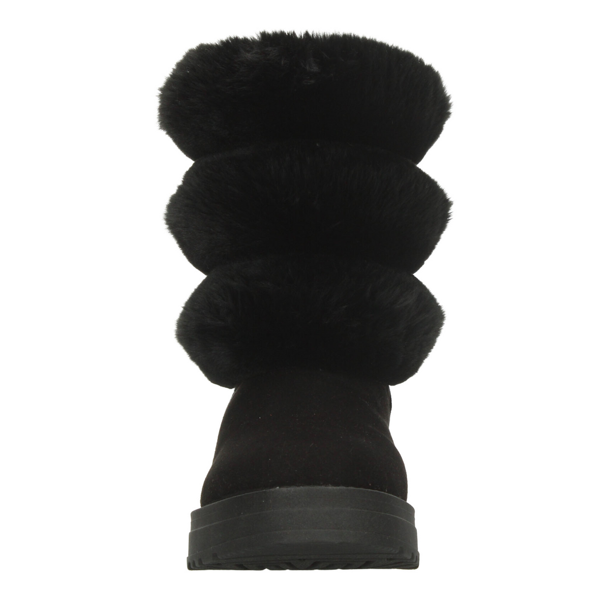 Bota Rojo Cereza Dama Negro Invierno Casual Peluche Mujer, foto 6 de 10