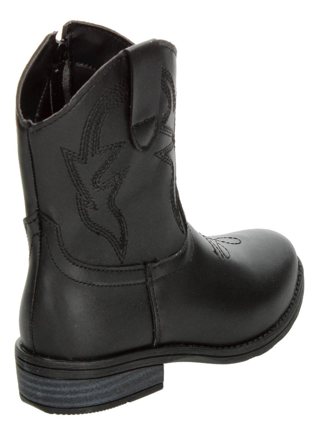 Bota Vaquera Niña Tropicana Negro Cierre Zipper Texana, foto 3 de 10