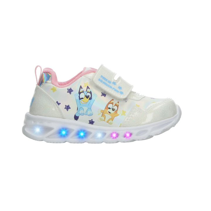 Tenis Niña Bluey Blanco Luz Led Infantil T18-22