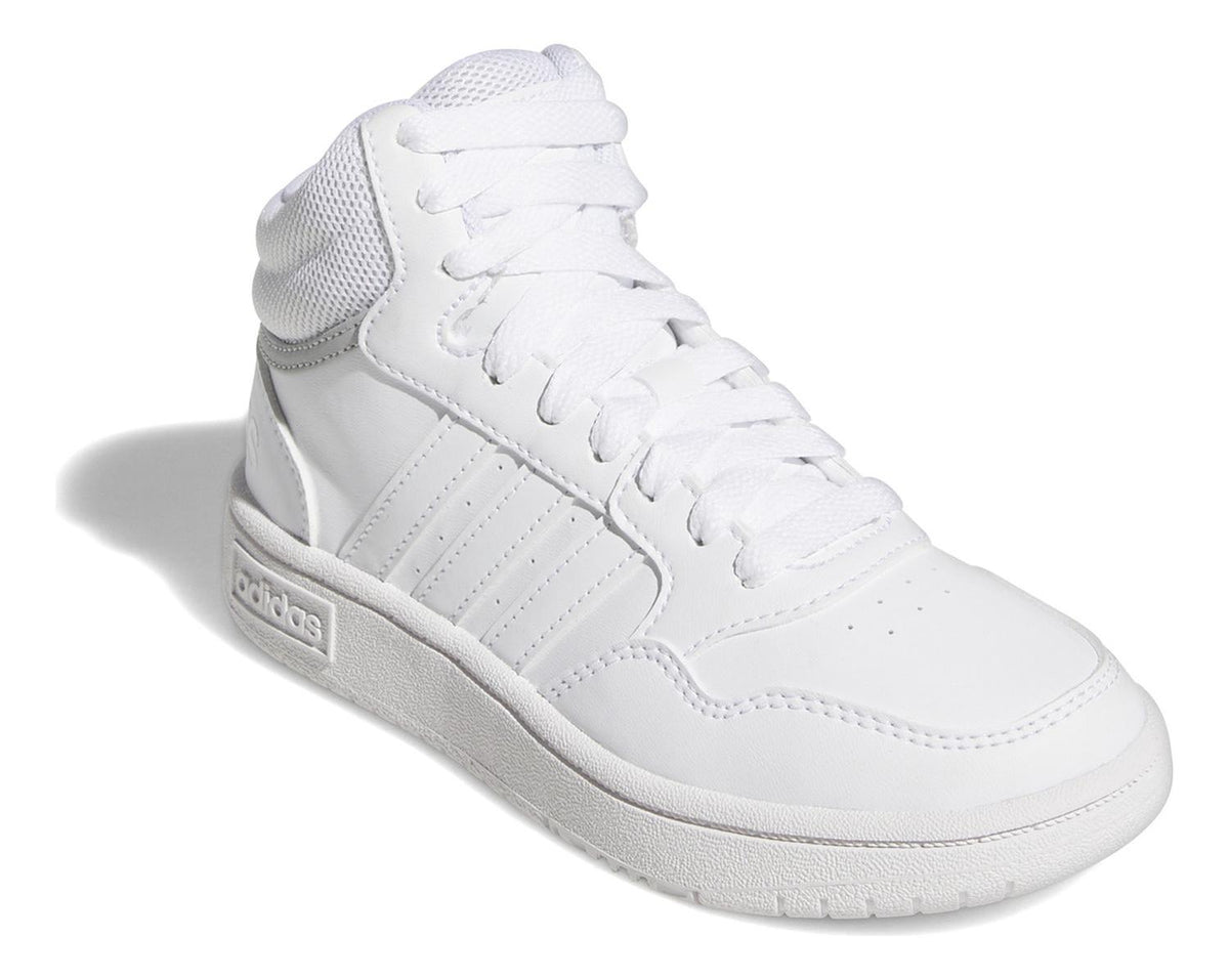 Tenis adidas Hoops 3.0 Tipo Bota Blanco Para Niño, foto 2 de 8