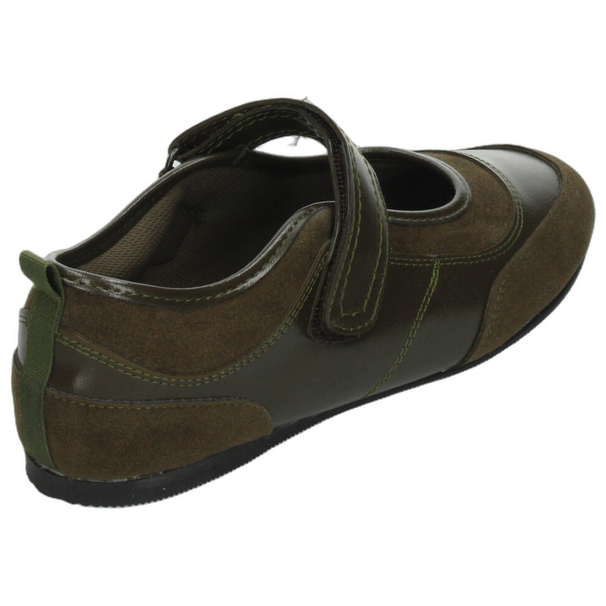 Flats Paulina Dama Verde Oliva Casual Mary Jane Mujer, foto 3 de 10