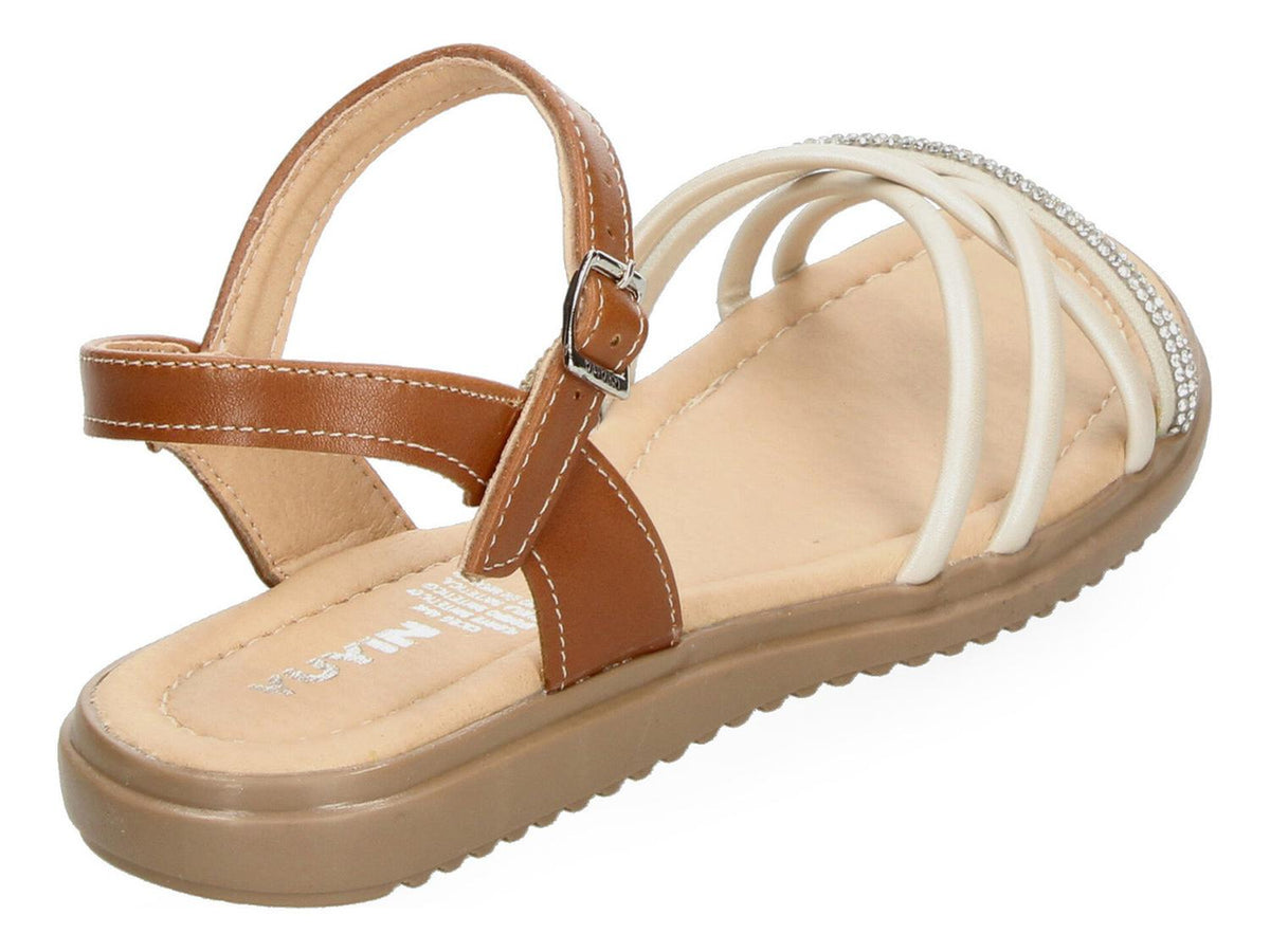 Sandalias Yuyin Cafe Hebilla Ajustable Para Niña, foto 3 de 8