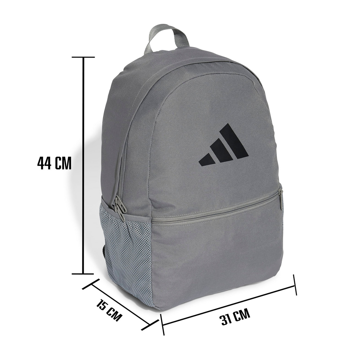 Mochila Adidas Classic 23 Gris Escolar Con Lapicera Unisex 23L, foto 7 de 10