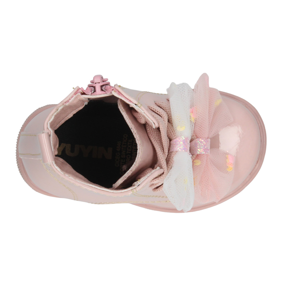 Bota Yuyin Niña Rosa Casual Moños Infantil T15-18, foto 8 de 10
