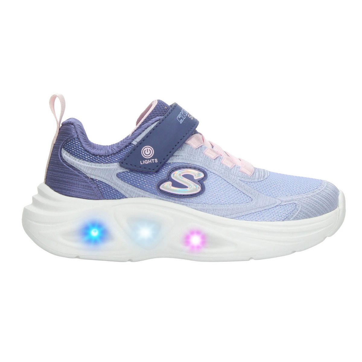 Tenis Skechers Sola Glow 2.0 Niña Lavanda Casual Led Infantil T17-22, foto 10 de 10