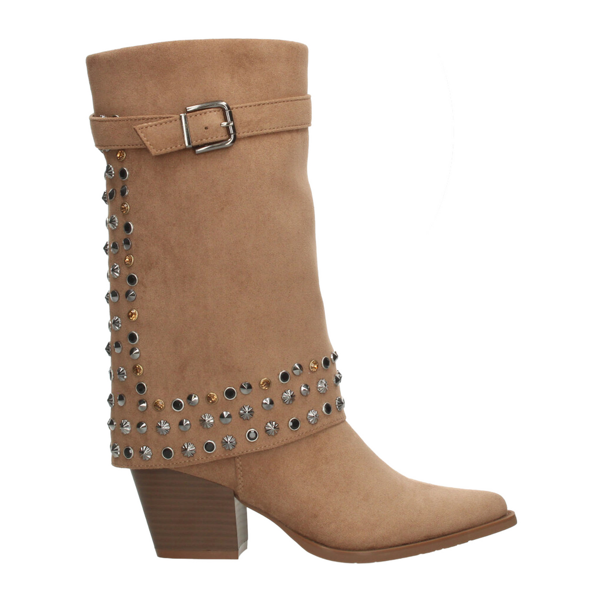 Bota Perugia Dama Beige Casual Pedreria Vaquera Mujer, foto 1 de 10