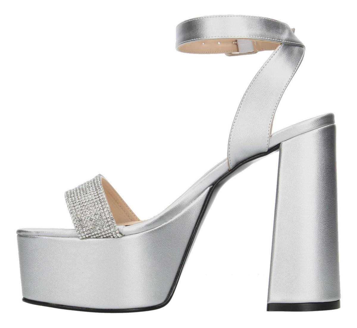 Sandalias De Fiesta Perez Lete Plateado Para Mujer [plt355], foto 5 de 9