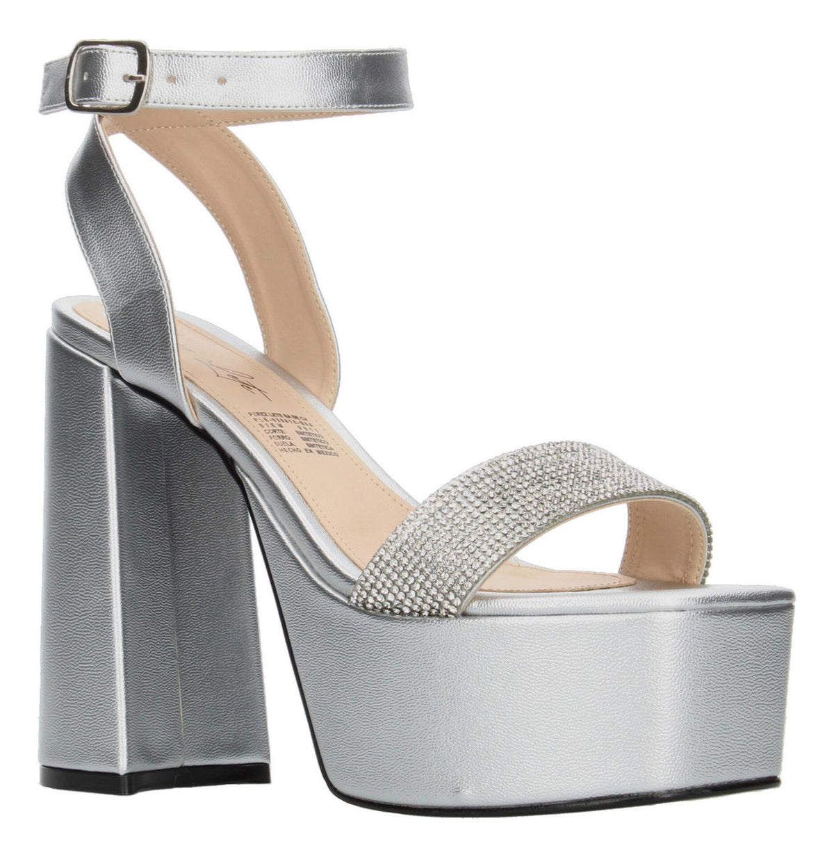 Sandalias De Fiesta Perez Lete Plateado Para Mujer [plt355], foto 3 de 9