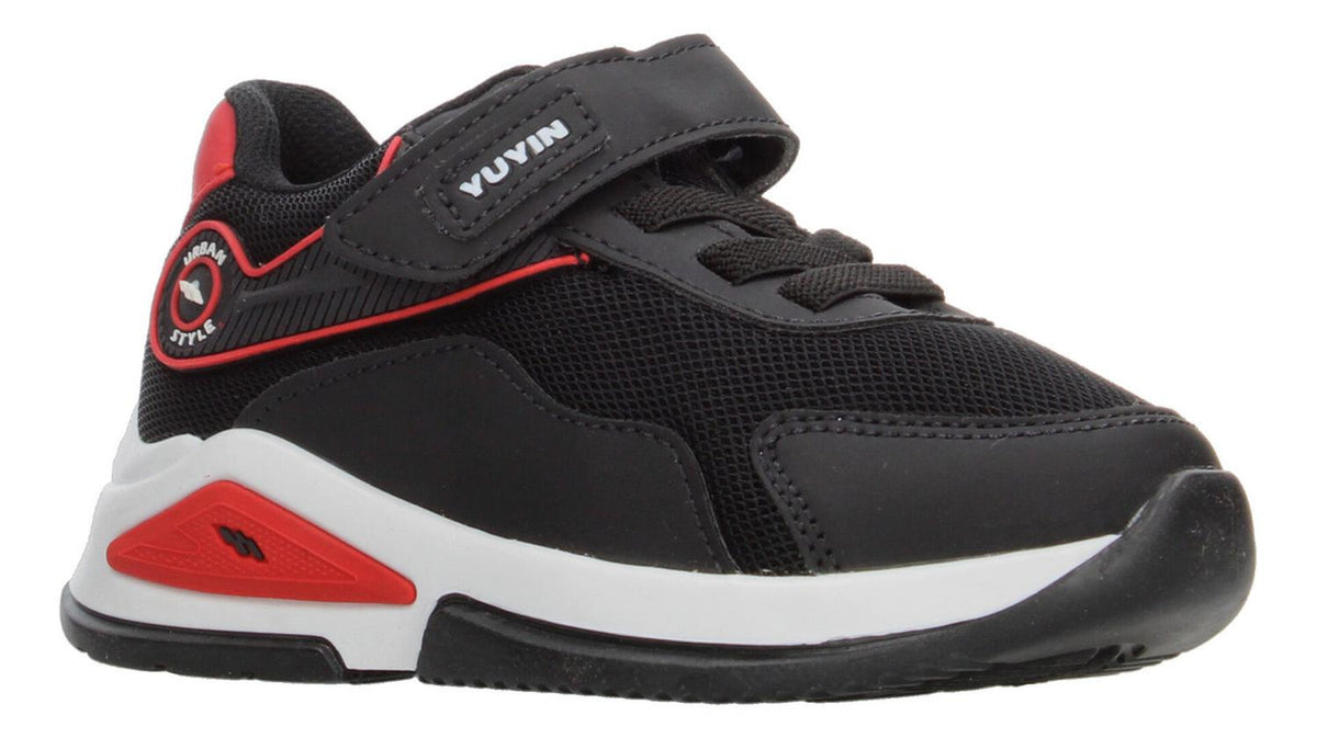 Tenis Yuyin Negro Con Velcro Cintas Elásticas Para Niño, foto 3 de 8