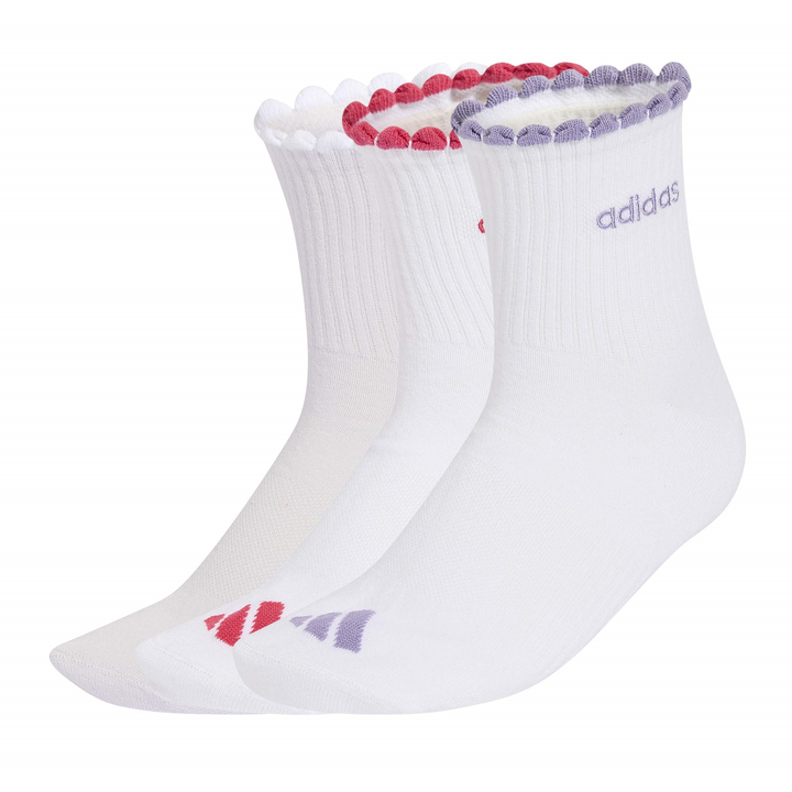 Calcetas Adidas Dama Blanco Tobilleros Mujer
