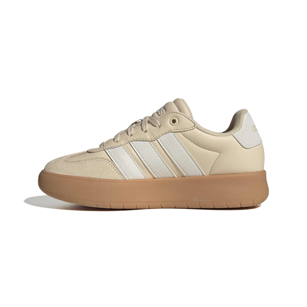 Tenis Adidas Barreda Dama Beige Casual Cintas Gamuza Mujer, foto 4 de 10