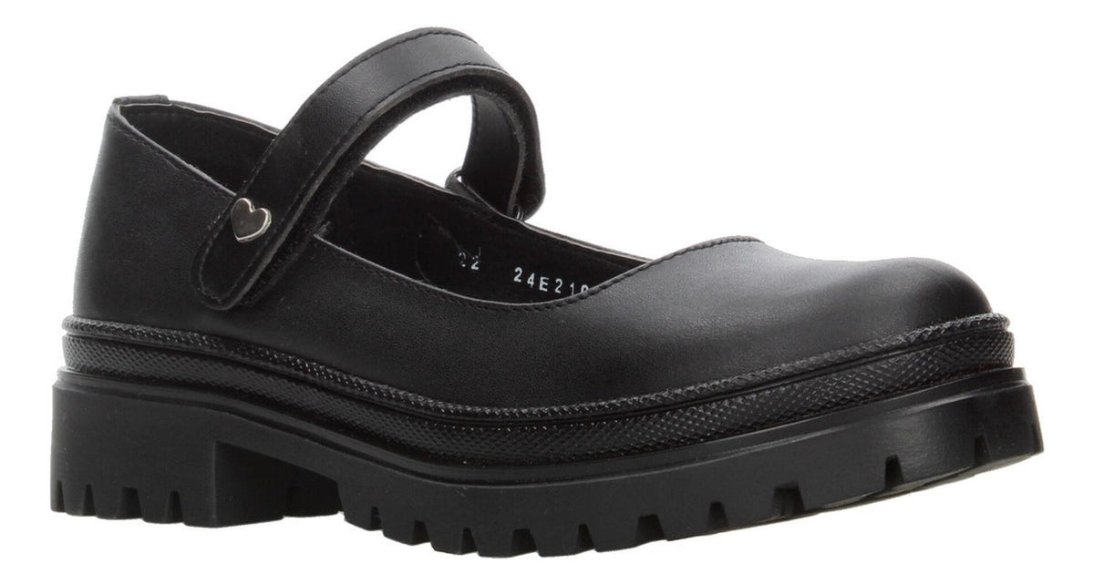 Zapato Escolar Blasito Negro Con Velcro Para Niña T22-26, foto 2 de 10