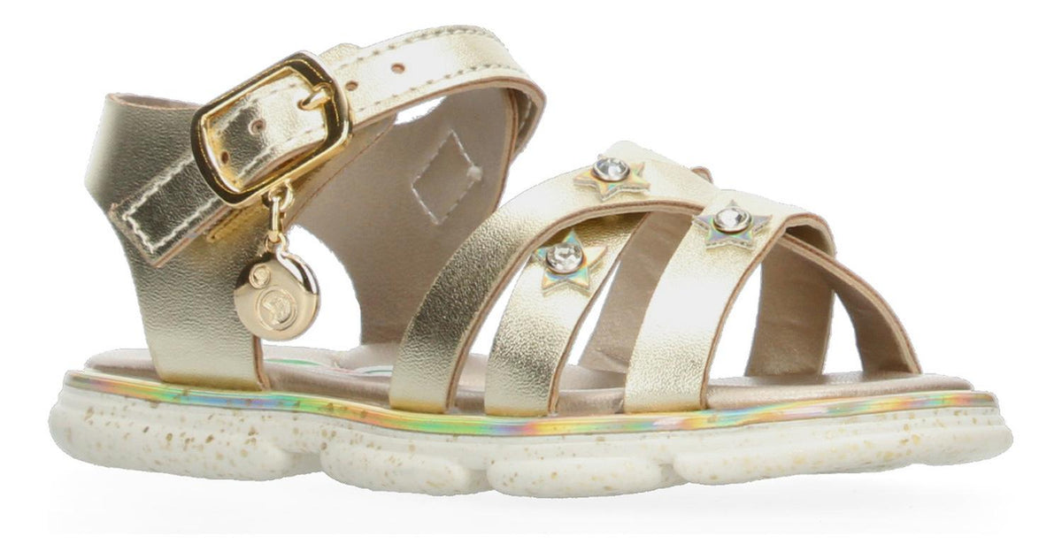 Sandalias Mini Burbujas Dorado Para Niña [mnb249], foto 2 de 8
