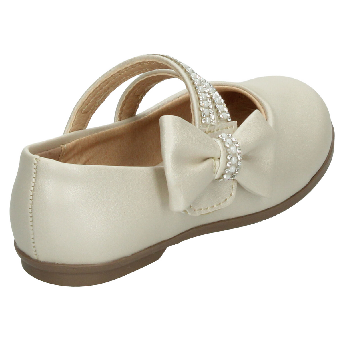 Flat Vavito Niña Beige Ceremonia Formal Infantil T15-18, foto 3 de 10