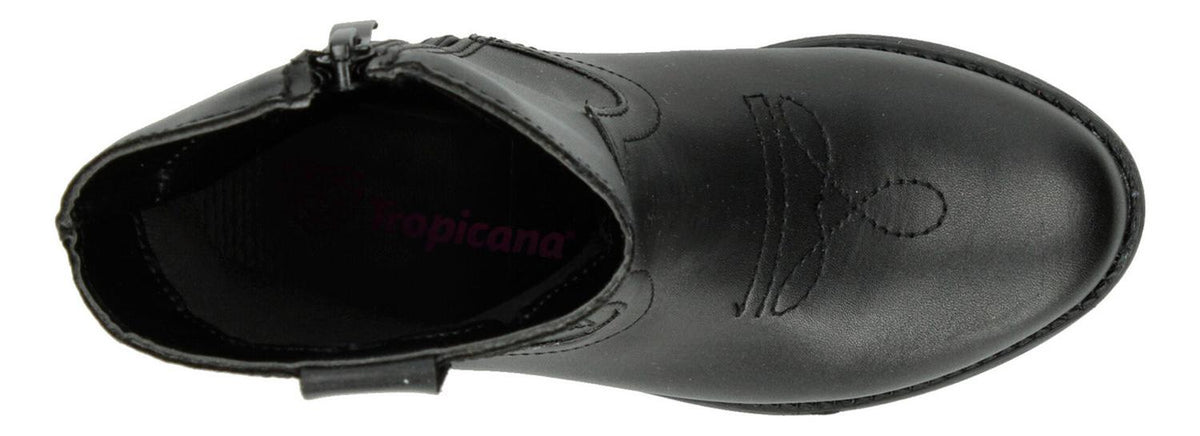Bota Vaquera Niña Tropicana Negro Cierre Zipper Texana, foto 8 de 10