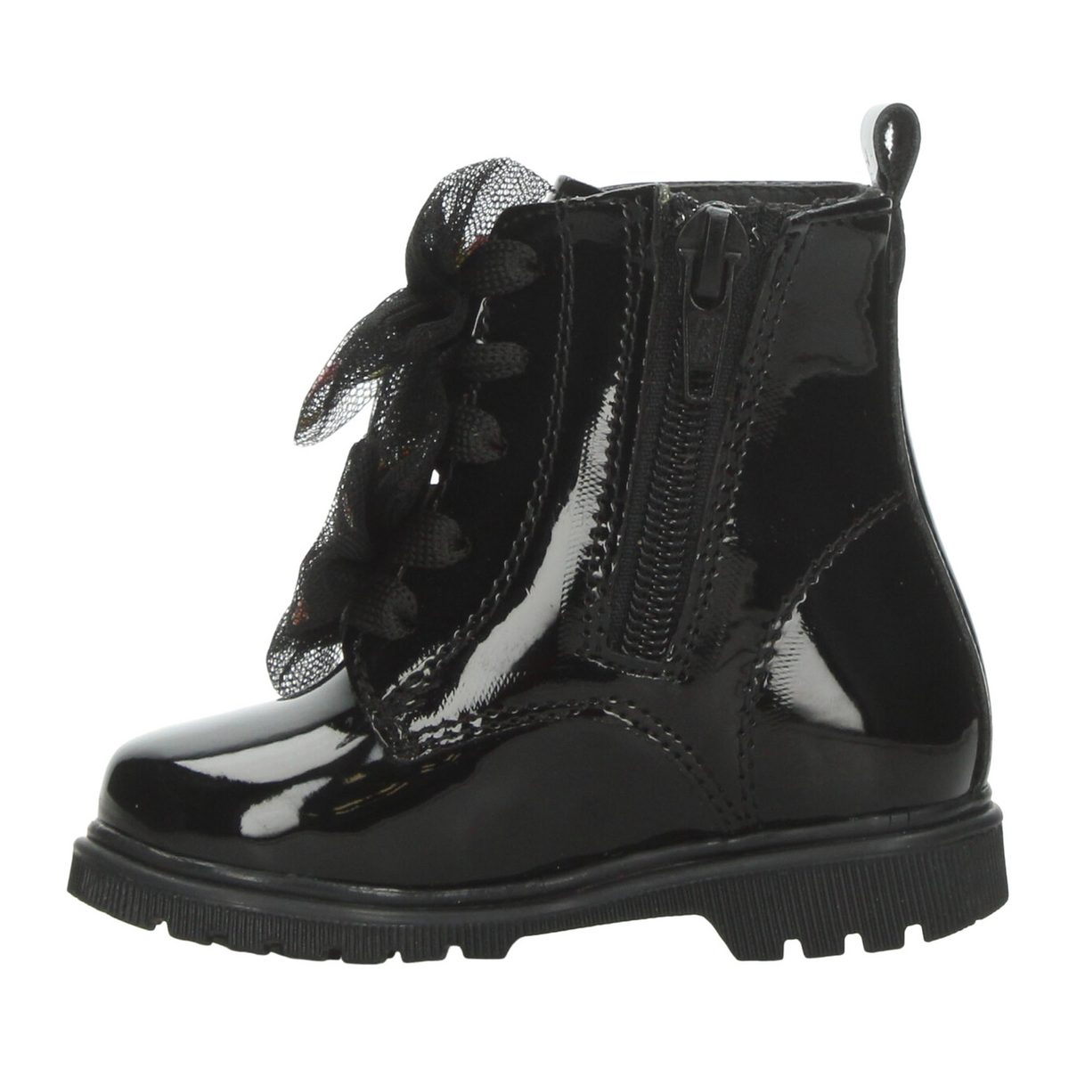Bota Yuyin Niña Negro Casual Moños Infantil T15-18, foto 5 de 10