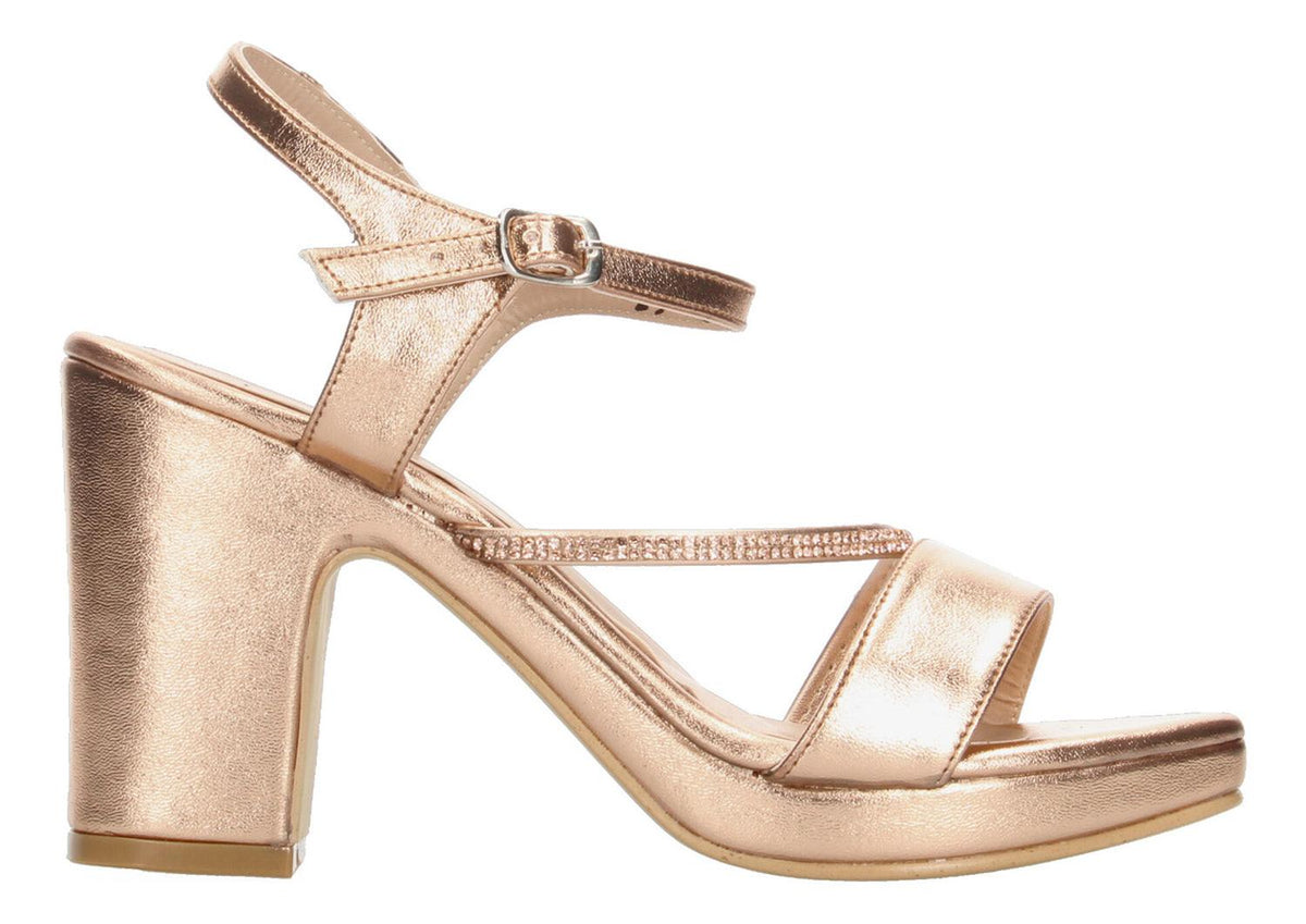 Sandalias De Fiesta Perez Lete Rose Gold Para Mujer [plt348], foto 1 de 9