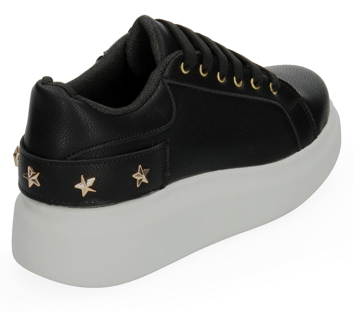 Tenis Plataforma Con Estoperoles Negro Para Mujer [cos15], foto 4 de 9