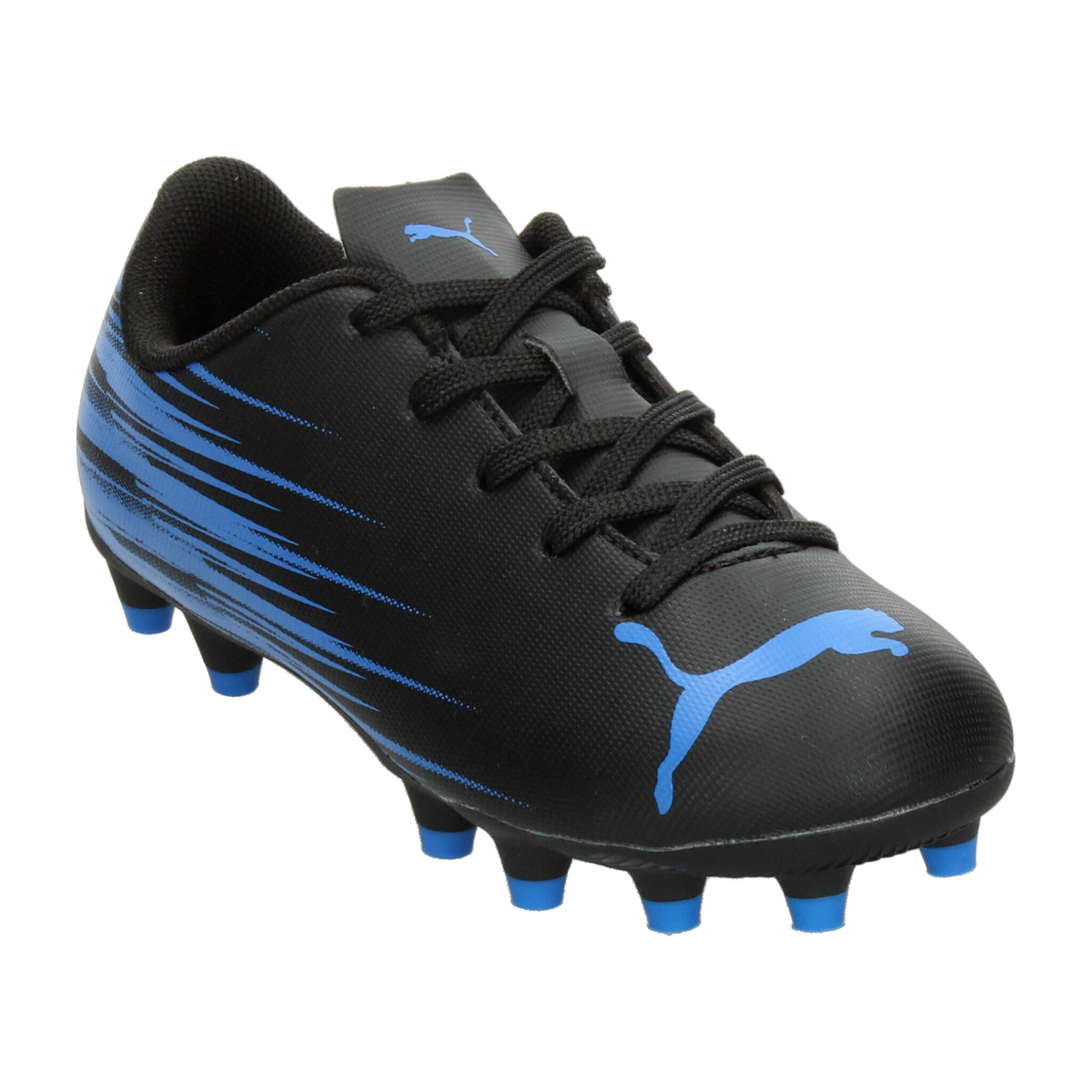 Tenis Puma Attacanto II Niño Negro Azul Futbol Infantil T17-22, foto 4 de 10