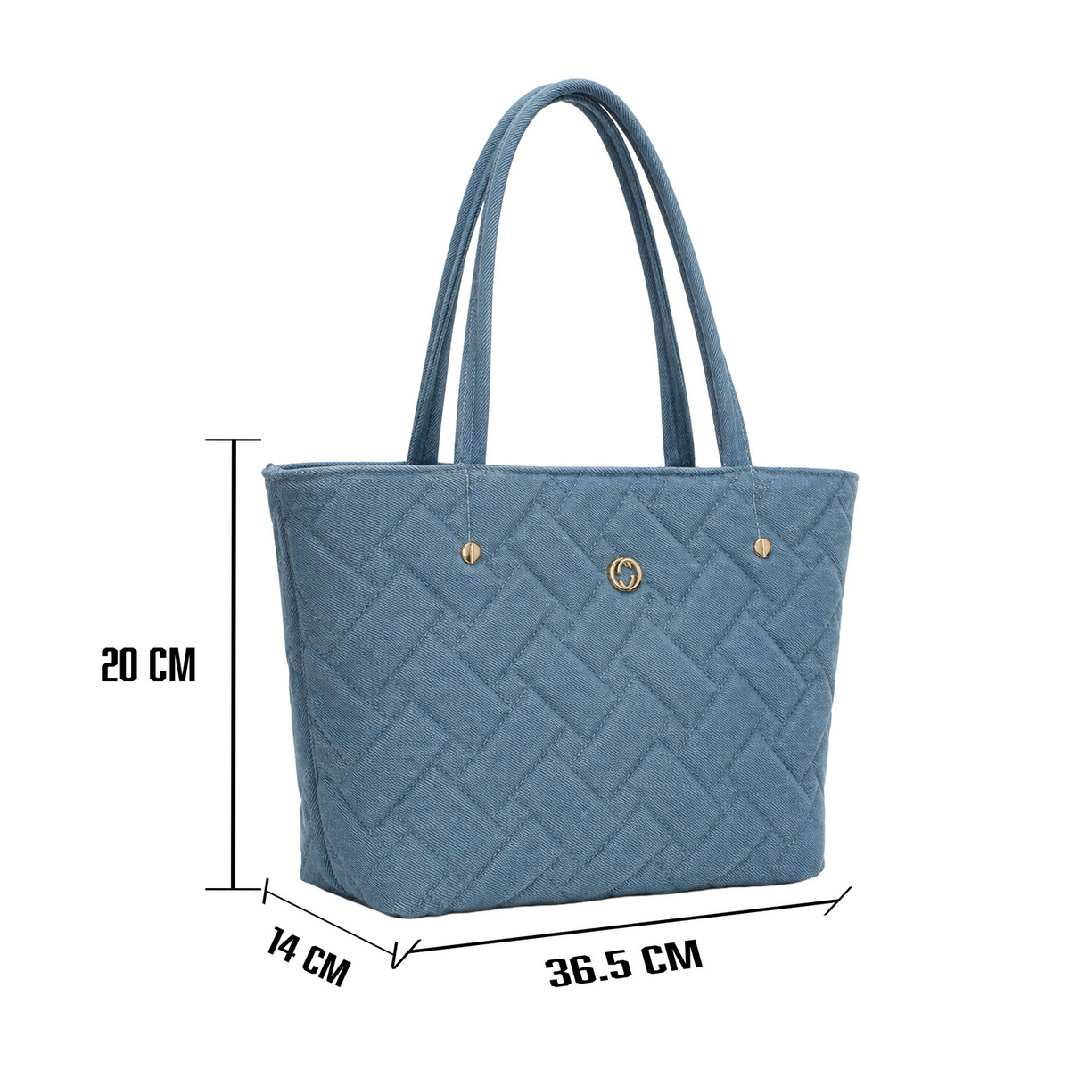 Bolsa Ferretina Dama Azul Mezclilla Casual Amplia Mujer, foto 5 de 10