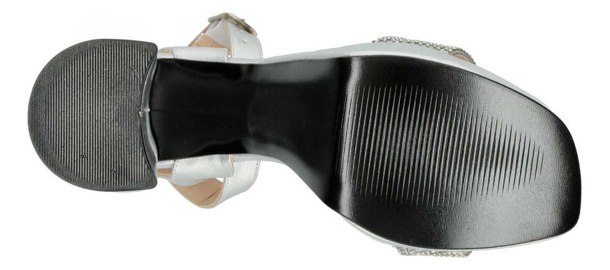 Sandalias De Fiesta Perez Lete Plateado Para Mujer [plt355], foto 9 de 9
