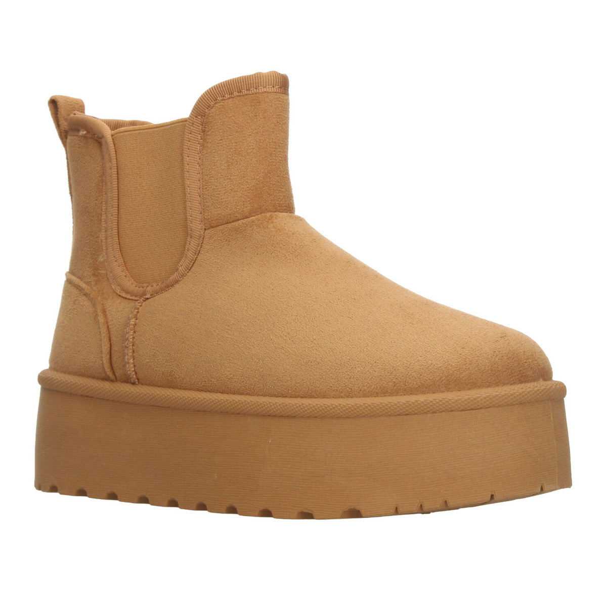 Botín Berlin Dama Camel Casual Plataforma Peluche Mujer, foto 2 de 10