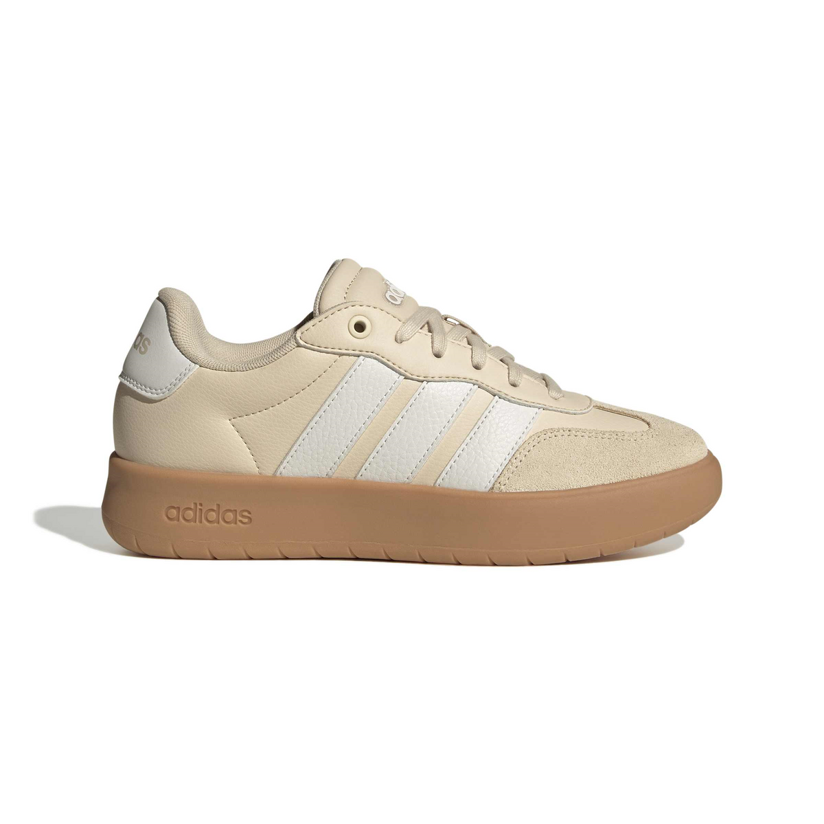 Tenis Adidas Barreda Dama Beige Casual Cintas Gamuza Mujer, foto 9 de 10