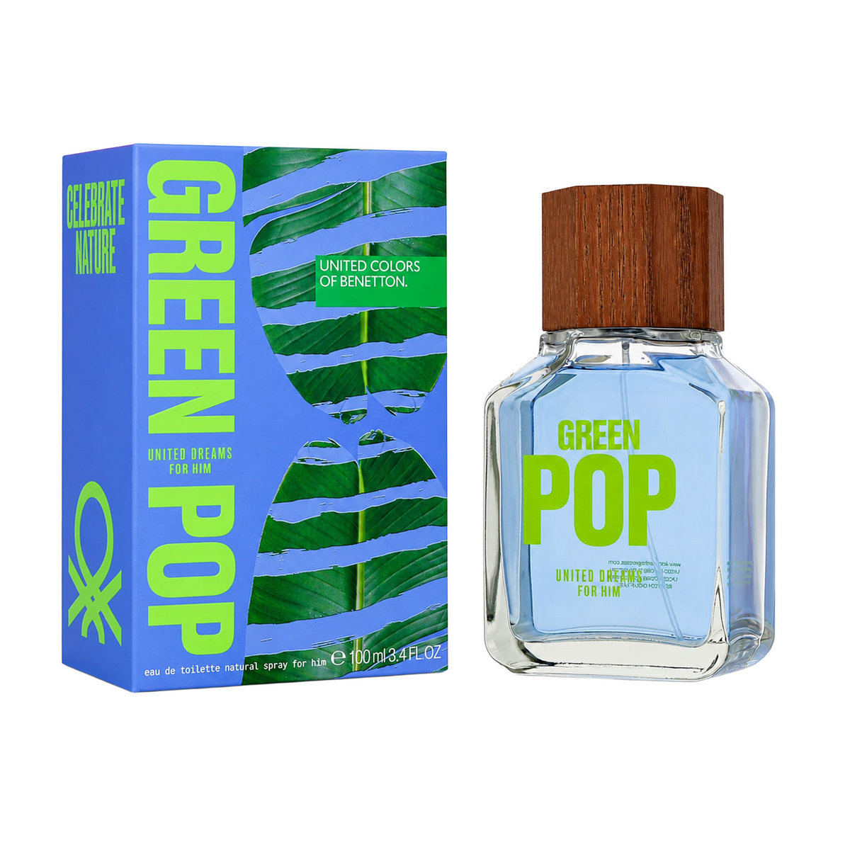 Perfume Benetton Green Pop Eau de Toilette 100ml Para Caballero, foto 1 de 10
