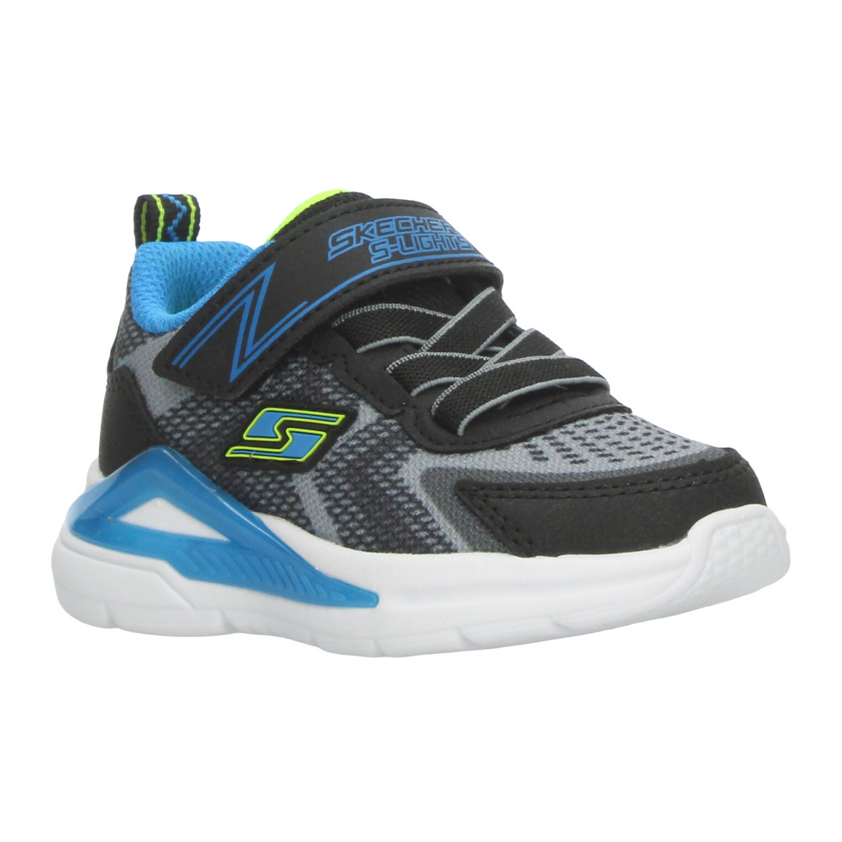Tenis Skechers S-Lights Niño Negro Deportivo Led Infantil T11-16, foto 2 de 10