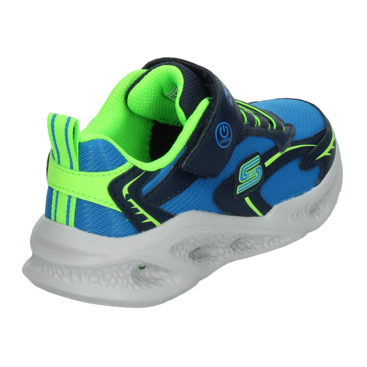 Tenis Skechers S-Lights Niño Azul Deportivo Luz Led Infantil T17-22, foto 3 de 10