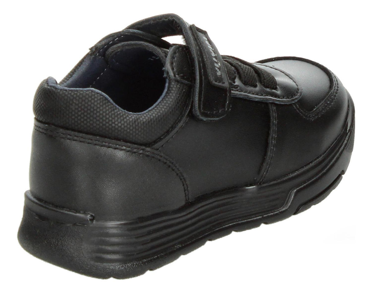 Zapato Escolar Yuyin Negro Velcro Y Cintas Para Niño T15-18, foto 3 de 10