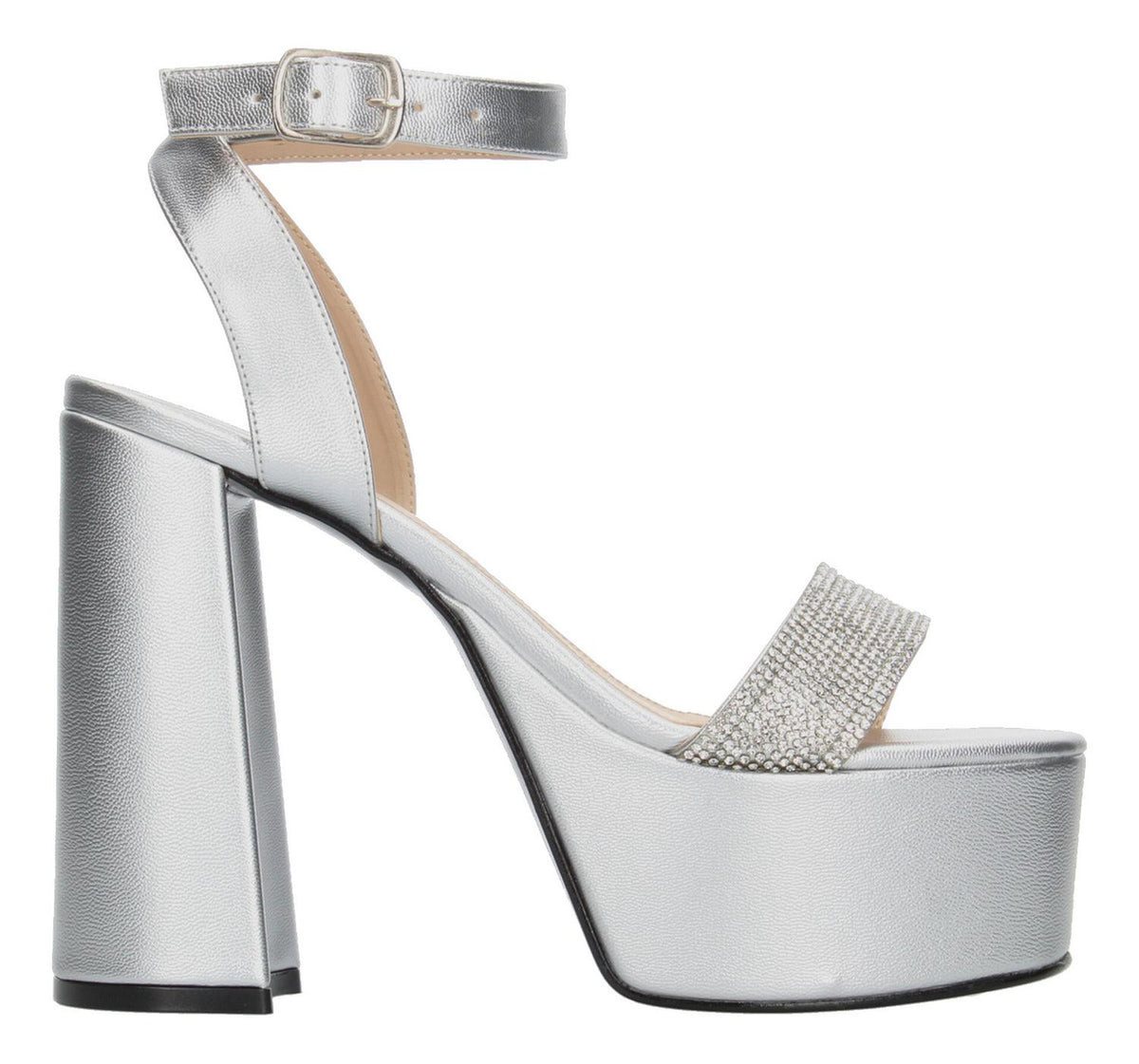 Sandalias De Fiesta Perez Lete Plateado Para Mujer [plt355], foto 1 de 9