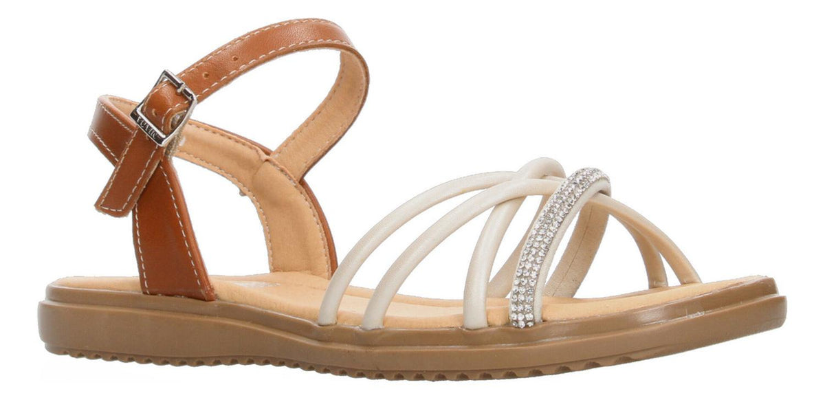 Sandalias Yuyin Cafe Hebilla Ajustable Para Niña, foto 2 de 8