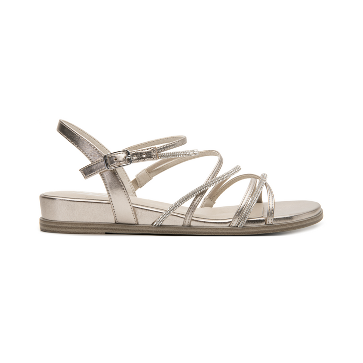 Sandalias Flexi Dama Dorado Casual Para Mujer