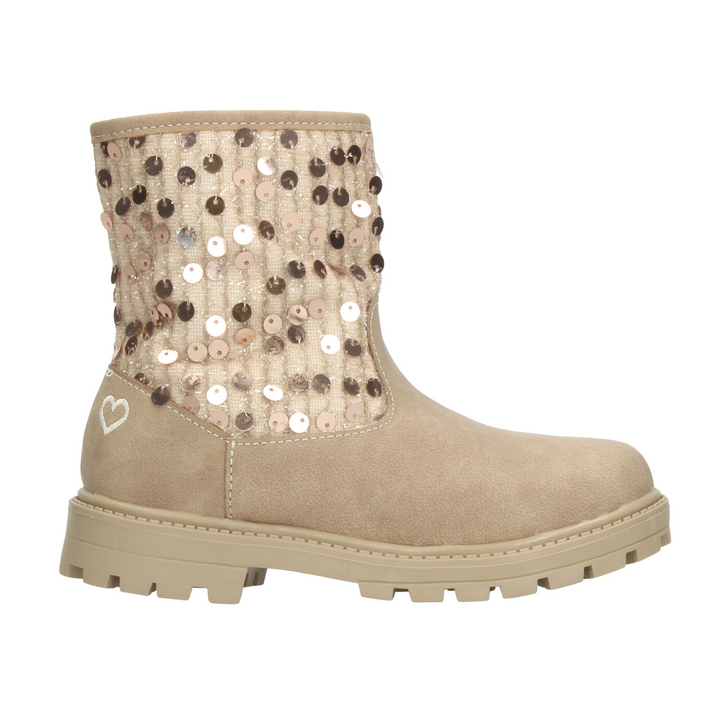 Bota Paressi Niña Beige Casual Cierre Infantil T18-22