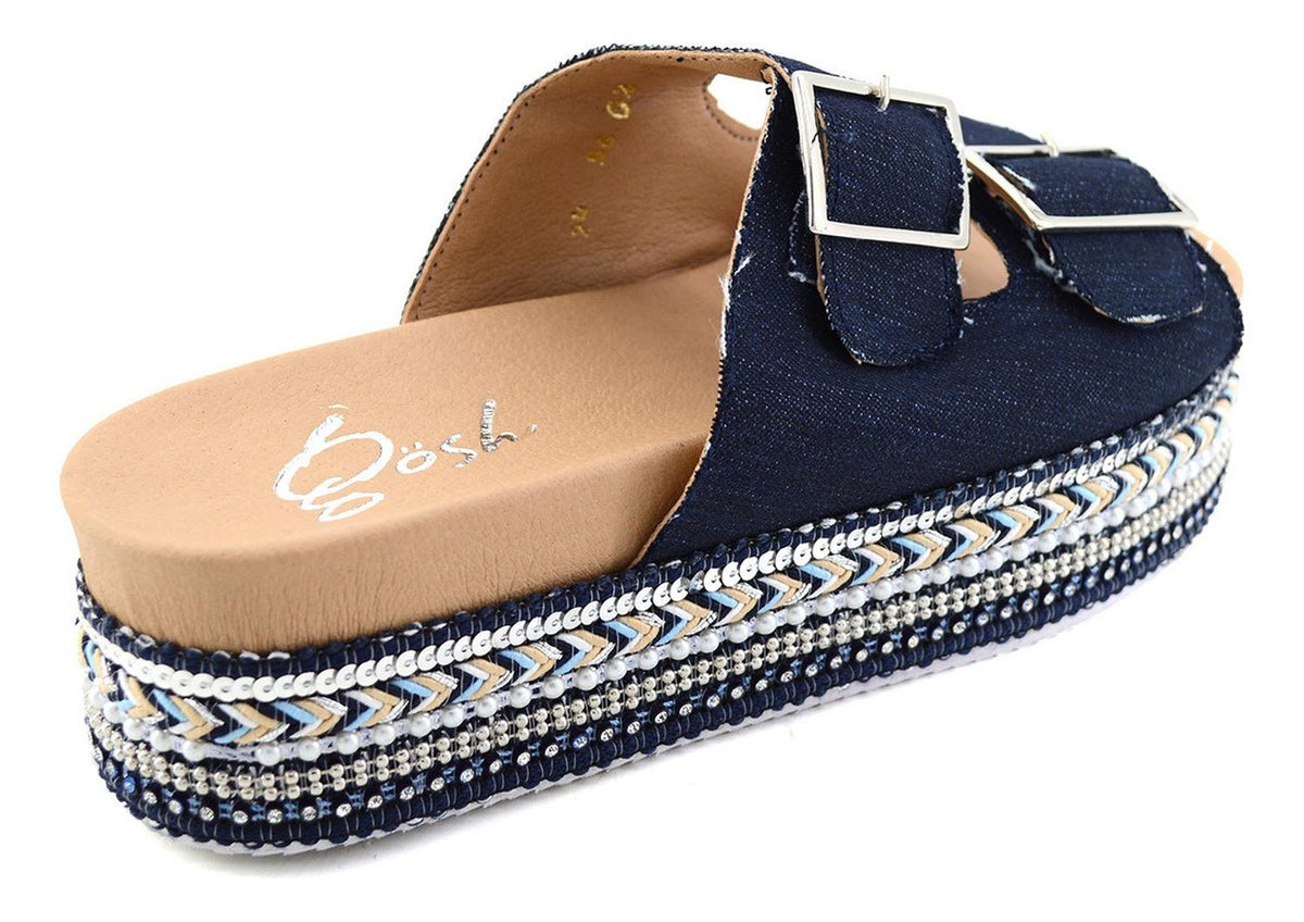 Sandalias Gosh Para Mujer 1256r-02 Azul Marino [gos741], foto 4 de 6