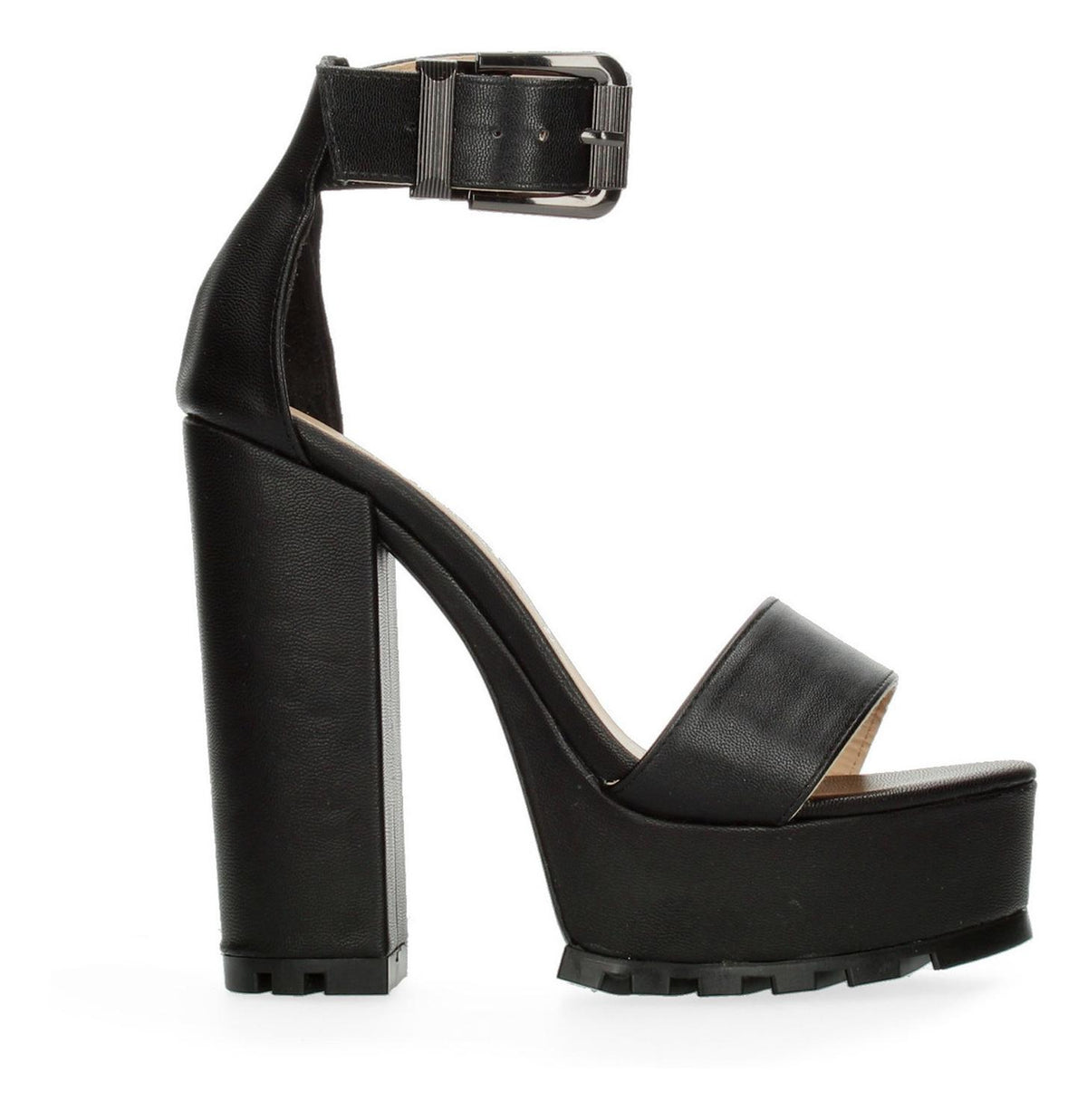 Sandalias Tacon Plataforma Chunky Negro Para Mujer [rve16], foto 2 de 10