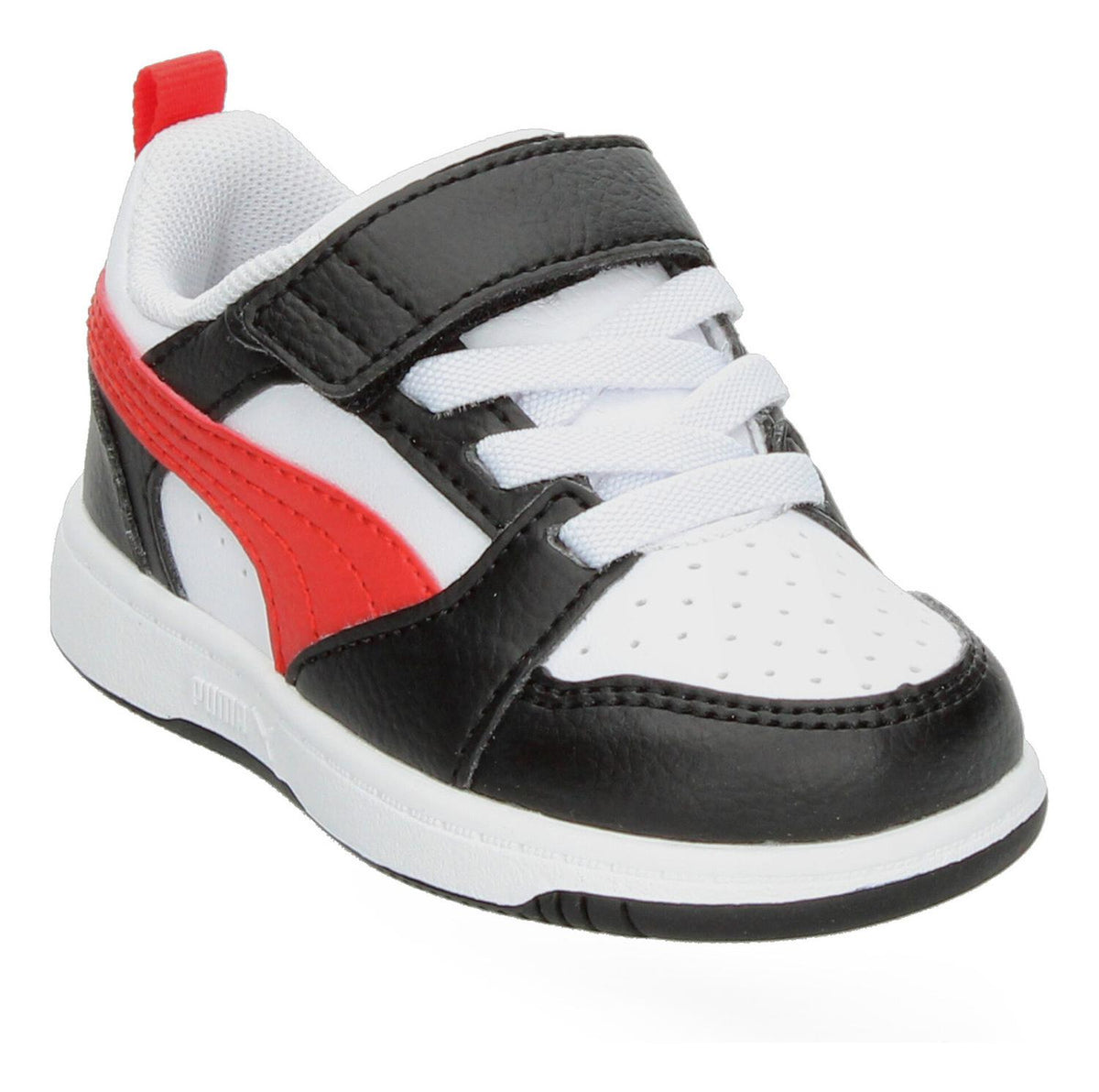 Tenia Puma Rebound V6 Color Negro Con Rojo Con Velcro Niño, foto 4 de 7