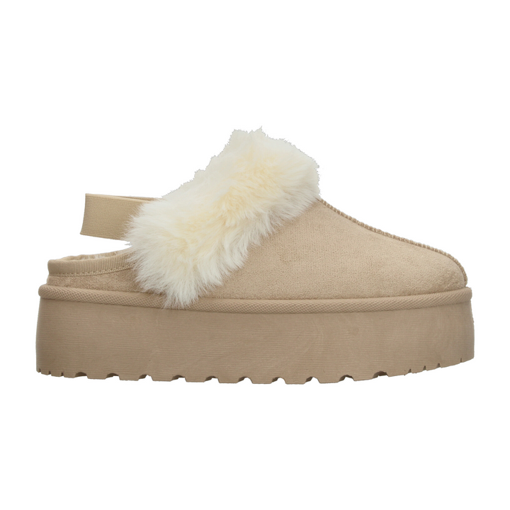 Zapato Berlin Dama Beige Peluche Para Mujer