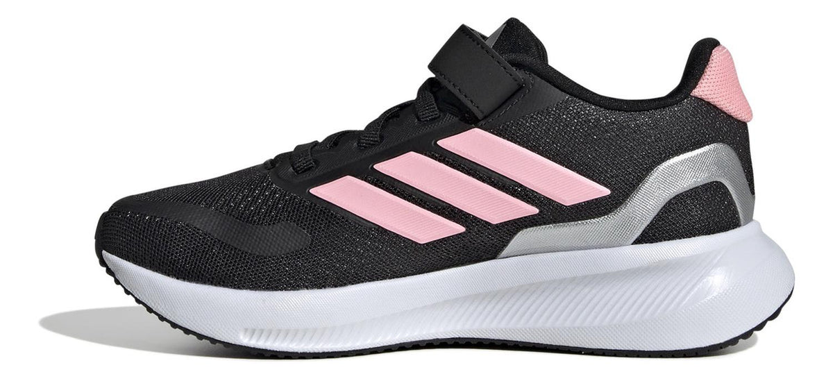Tenis adidas Niña Correr Runfalcon 5 Negro Rosa Sport Original Cómodo Cintas Velcro Ajustables, foto 4 de 10