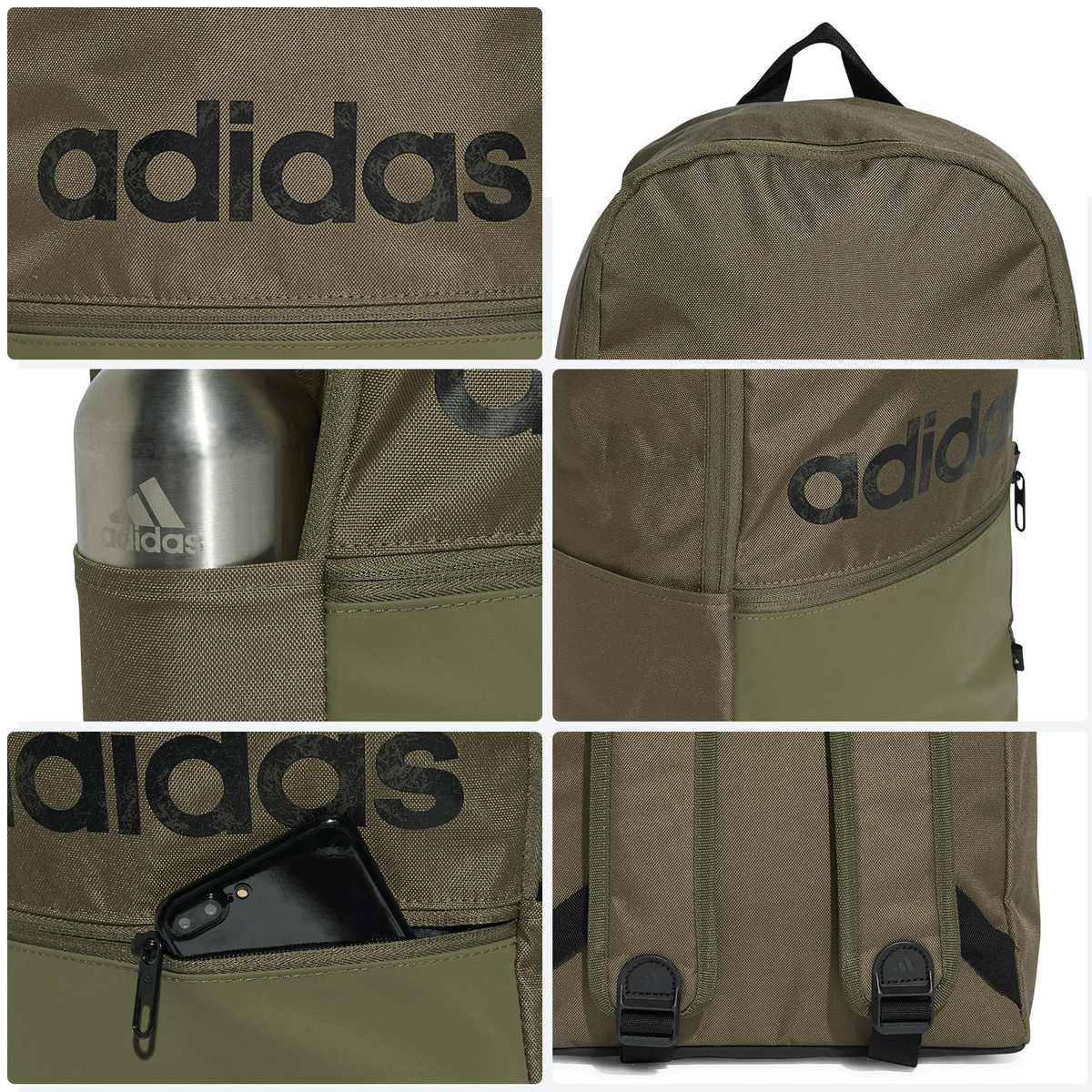 Mochila Adidas Classic Hombre Verde Escolar Portalaptop Caballero 22L, foto 8 de 10