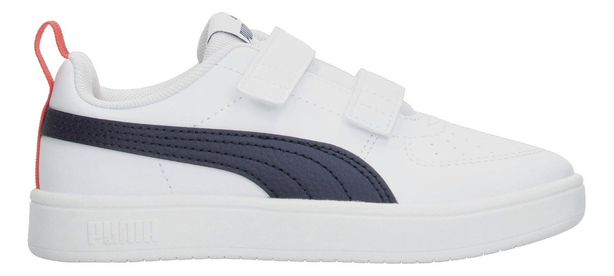 Tenis Para Niño Junior Puma Rickie V Originales Casual Urbano Infantil Color Blanco Con Rojo Azul Ma, foto 10 de 10
