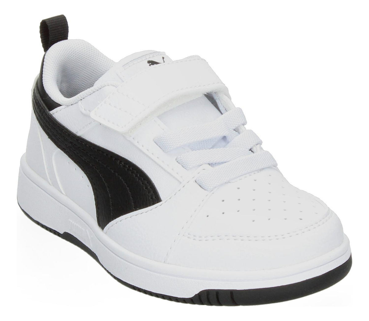 Tenis Puma Rebound V6 Blanco Con Negro Ajuste De Velcro Niño, foto 4 de 7