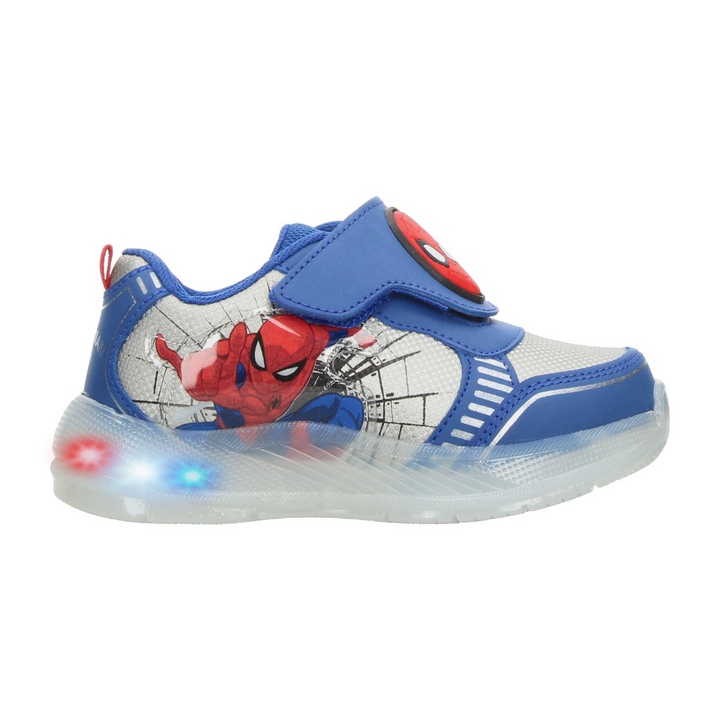 Tenis Marvel Niño Azul Casual Luz Led Infantil T18-22