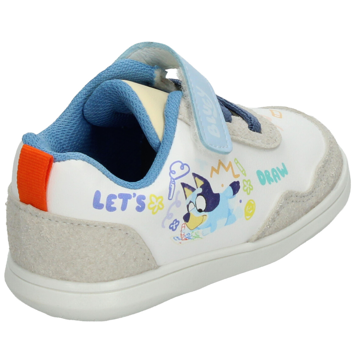 Tenis Bluey Niño Blanco Casual Adhesivo Infantil T15-18, foto 3 de 10