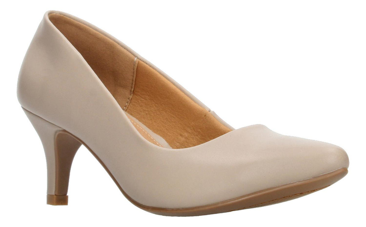 Zapatillas Stilletos Mujer Paulina Beige Tacón 6.5 Cm Casual, foto 2 de 10