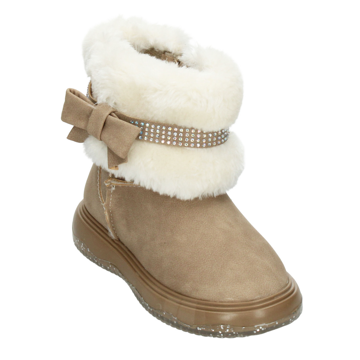 Bota Paressi Niña Café Casual Peluche Infantil T15-18, foto 4 de 10